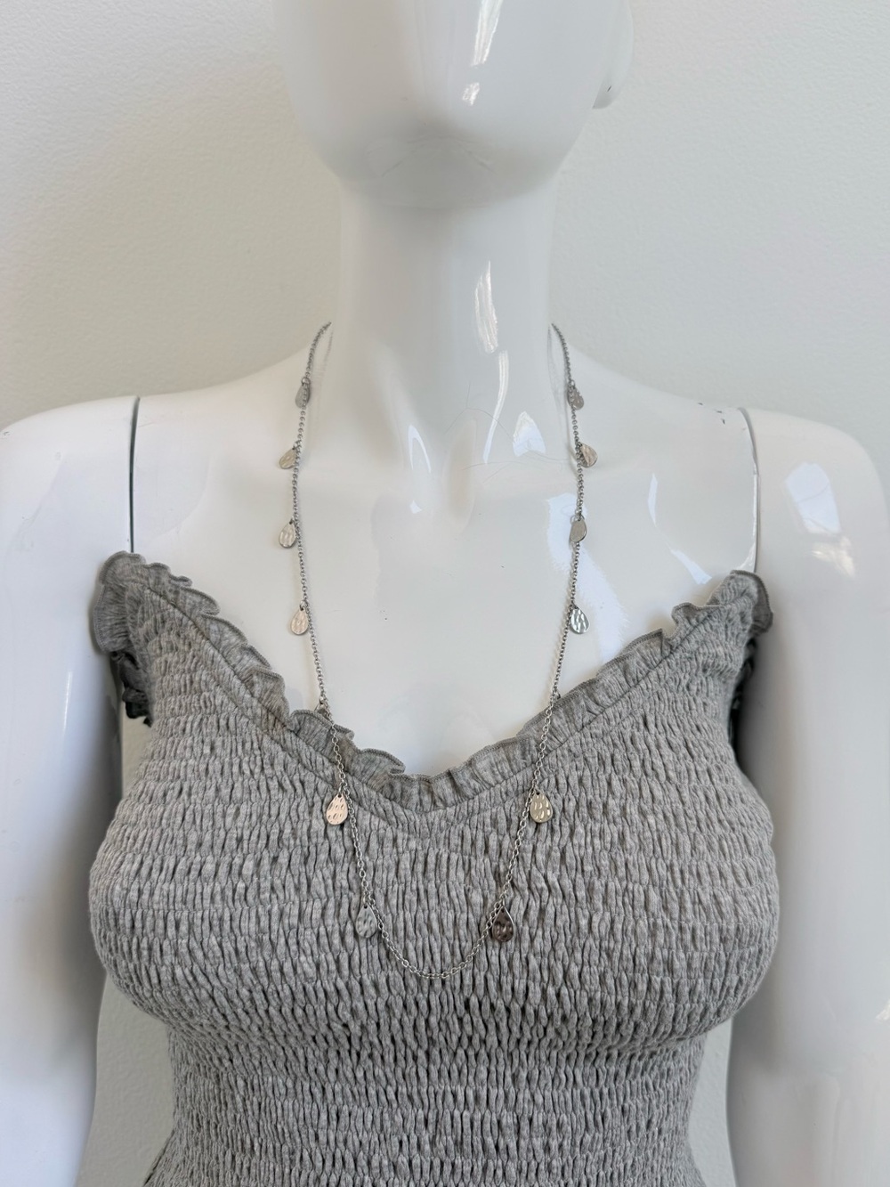 Long tear drop necklace
